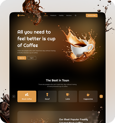 Coffee Shop Landing Page UI Image